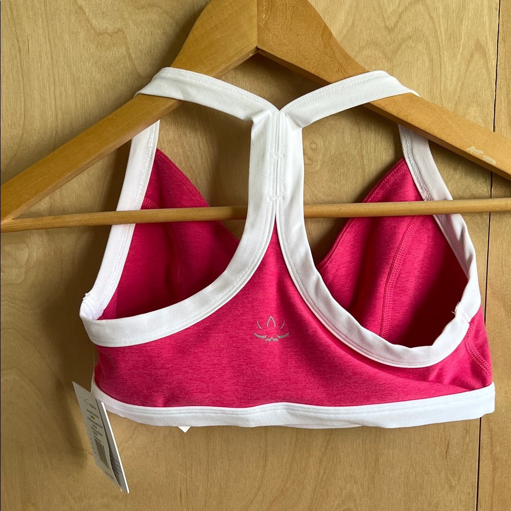 Beyond Yoga Pink and White Sports Bra - Picture 3 of 6